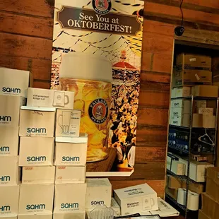 Party room serves as storage.