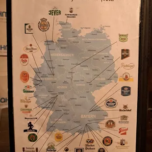 Beer map of Kathrin's beers