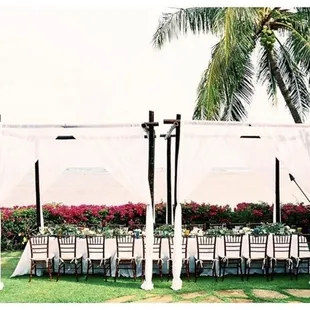 Villa Elizabeth garden over looking the ocean. Intimate Wedding Day and reception.