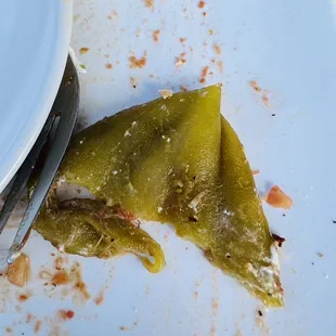 Huge bite of canned Ortega chile