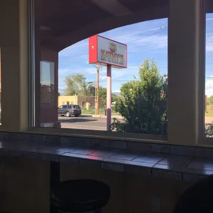 a view of the outside of a restaurant