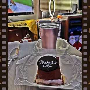 a piece of cake on a plate