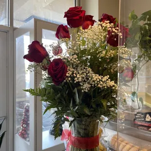 Happy Birthday Kathy! Someone sent her roses.