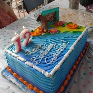 Moana tres leches with strawberries