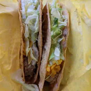 Crispy beef tacos