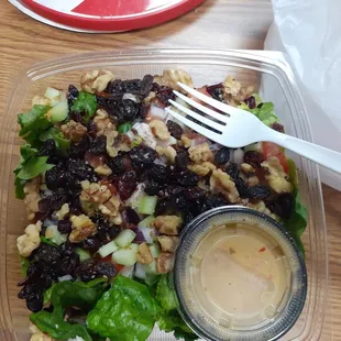 Cranberry Walnut salad w/ chicken