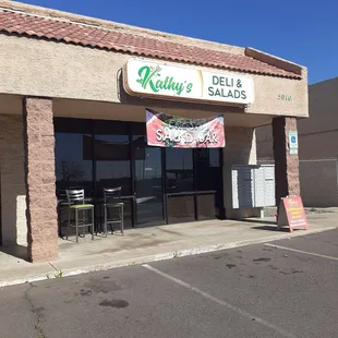 Storefront faces South