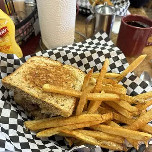 Double Reuben with fries