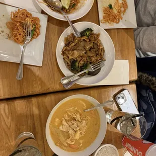 Pad Thai, Pad See Ew, Massaman Curry