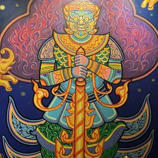 Artwork in entryway.