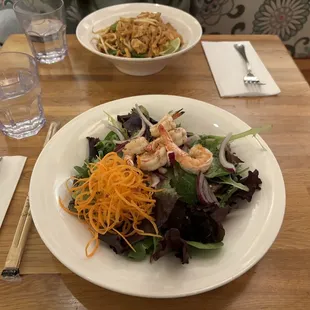 Grilled Shrimp Salad, Pad Thai