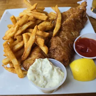 Fish n Chips  7 out of 10 rating from my lover.