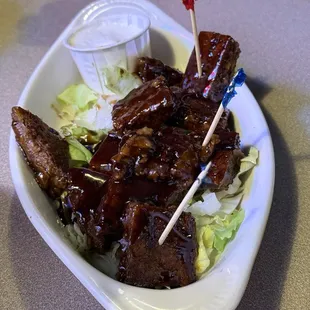 Just another view of the beyond teriyaki bites.