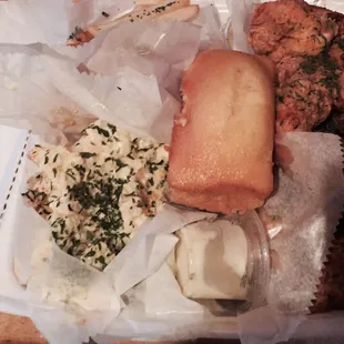 Take Out: Catfish &amp; Shrimp Combo w/a side of potato salad and cornbread. This was EXTREMELY Tasty &amp; well seasoned. I Loved It!