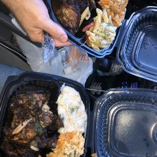 a table full of food