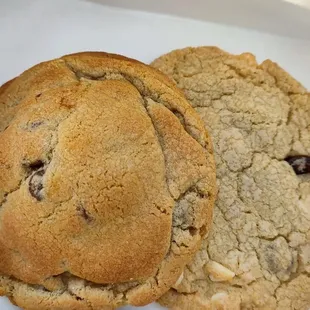 Chocolate chip and cranberry and white chocolate chip cookies