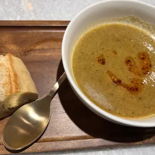 Roasted Poblano and Cheddar Soup