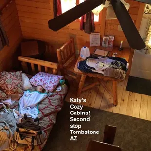 View from the top bed in cabin 4!