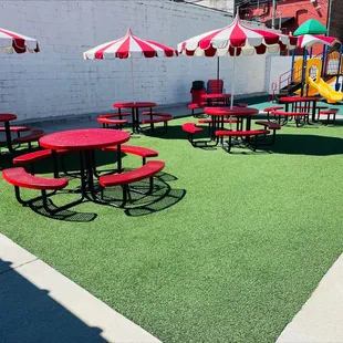 Lots of shaded areas to enjoy your ice cream too.