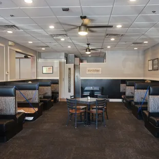 View of one of the dining rooms.
