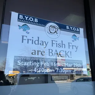 Fish fry and BYOB, I&apos;m there!!