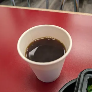 Free hazelnut hot coffee!