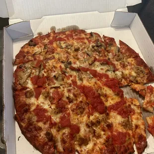 a pizza in a box