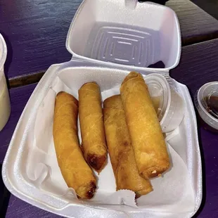 a tray of fried food on a table