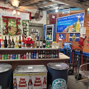 a variety of beverages