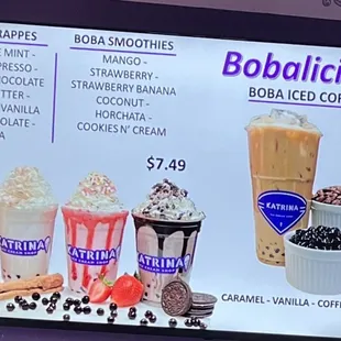 Dessert &amp; Snack Menu