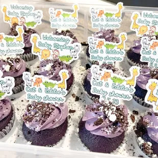 Dreams Fulfilled Dozen - Dream Team, with custom nonedible cupcake toppers. Prepped and ready for delivery and set up.