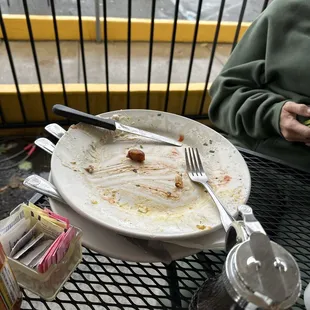 Empty plates.! So tasty.