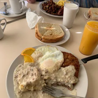 Chicken Fried Steak & Eggs