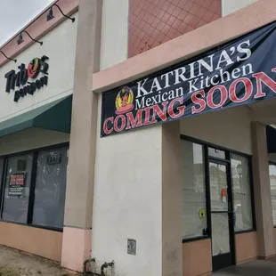 the front of the restaurant