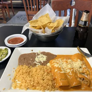 Chicken enchiladas El Primo