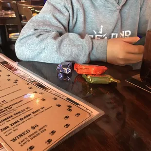 Nice owner gave our little guy some candy.
