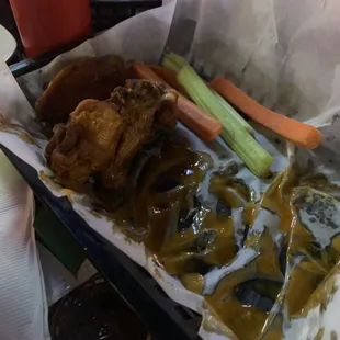 What&apos;s left of our Mild Wings, SO good!