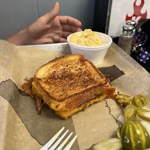 Brisket grilled cheese- chopped