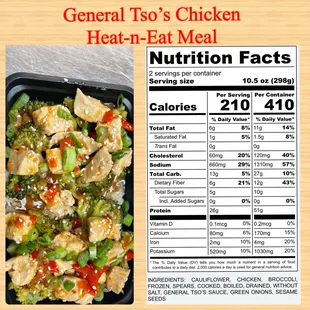 general tso's chicken heat - eat meal