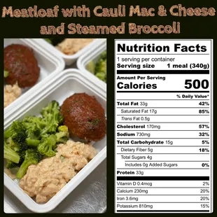 a portion of a meal with meatballs and steamed broccoli