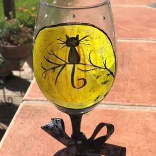 Paint on wine glasses