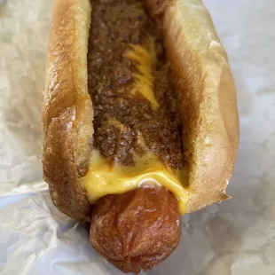 Foot Long Chili Cheese Dog