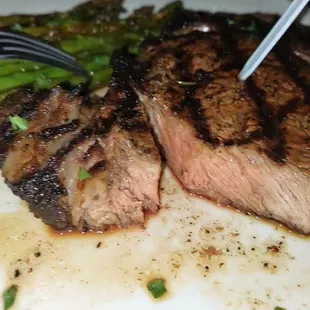 Ribeye with asparagus