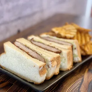 Rosemary Katsu Sando W/ Waffle Fries