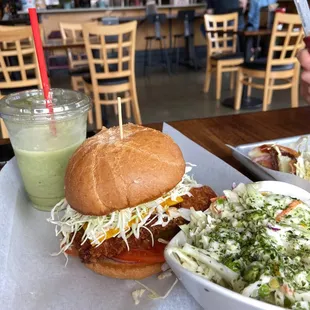 Katsu Curry Matcha Milkshake Nori Coleslaw