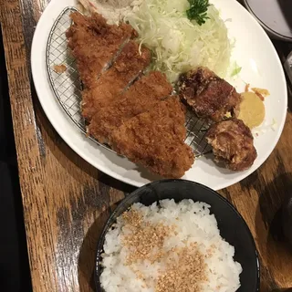 (B)Pork Loin Katsu&Japanese Fried Chicken (Karaage)