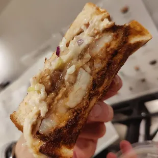 Honey walnut shrimp sando