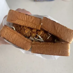 Honey Walnut Shrimp Sando