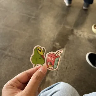 Free stickers from the owner! :)