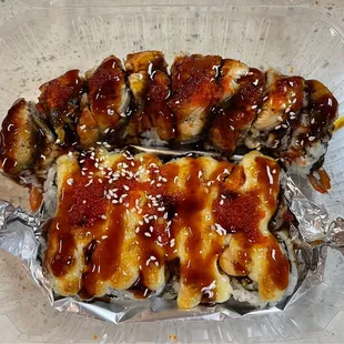 Baked Scallop Sushi and Raider's Sushi